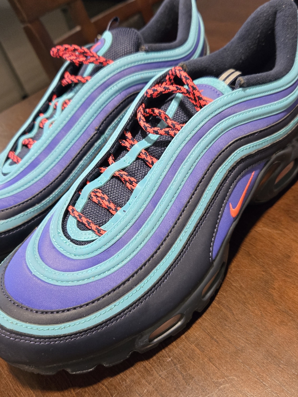 Nike Air Max 97 Sneakers in Purple & Teal